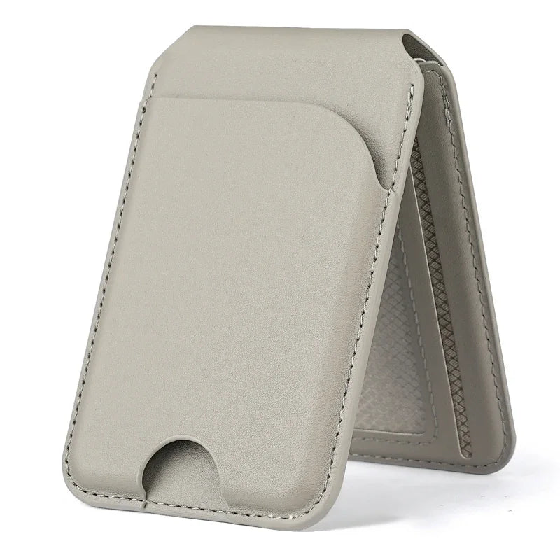 2 in 1 Magnetic MagSafe Wallet Stand, Leather Magnetic Card Holder Wallet for iPhone16/15/14/13/12 Series with Adjustable Holder